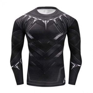 เสื้อแรชการ์ดแบบเต็มตัวทำจากโพลีเอสเตอร์สำหรับผู้ชายเสื้อ100% รัดรูปแบบระเหิดปรับแต่งโลโก้ของคุณเอง - Product Image 1