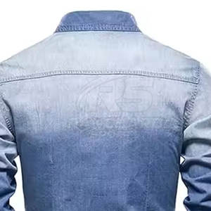 Men Fashion Work <b>Jeans</b> Shirt Slim Fit Everyday Shirt Men Casual Button <b>Up</b> <b>Jeans</b> Shirt Trendy Outdoor Shirt - Product Image 3