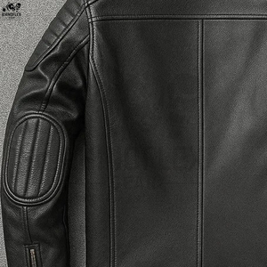 Chaqueta de Lona y Cuero para Hombre, Estilo Invernal, con Logotipo Personalizado en la Parte Delantera, Color y Talla Personalizables, Alta Calidad, Transpirable, Cuello Mao - Product Image 3