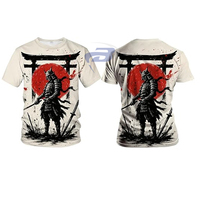 T-shirt pour hommes, col rond, uni, respirant, style streetwear, mélange polyester/coton, design personnalisé, pour les fans d'anime.