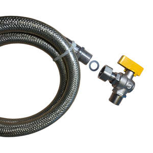 Kit de Manguera de Gas de Acero Inoxidable MF, Grifo de Seguridad Certificado EN 14800 para una Conexión Segura de Cocina y Caldera de GLP - Product Image 2