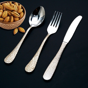 Ensemble de couverts en acier inoxydable design décent ensemble d'ustensiles de couverts fourchette à dîner couteau cuillère ensemble pour la maison, l'hôtel et le restaurant - Product Image 2