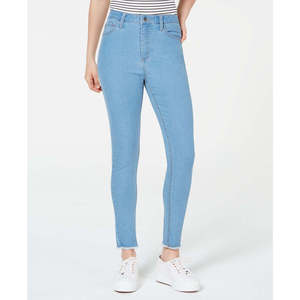 Jeans Skinny a Vita Alta con Orlo Grezzo per Ragazzi Tinseltown, Taglia 9, Denim Blu Brillante, Tessuto Traspirante, Elemento di Moda Semplice - Product Image 1