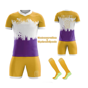 100% poliéster Francia fútbol Jerseys ropa deportiva entrenamiento fútbol conjunto más alta calidad fútbol ropa uniformes conjunto - Product Image 1