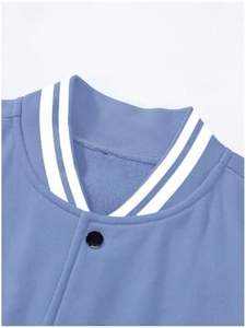 Veste universitaire d'hiver unisexe de haute qualité, coupe ajustée, broderie personnalisée, design baseball, lettres, teinture unie, vêtements d'extérieur pour hommes, col avant - Product Image 2