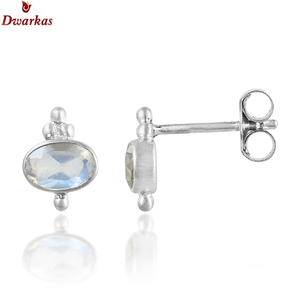 Pendientes de piedras preciosas de alta calidad, plata de ley 925, pendientes de piedra lunar arcoíris, fabricante y exportador de pendientes, stock al por mayor - Product Image 1