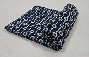 ผ้าฝ้ายเนื้อผ้าระบายอากาศได้ดีจาก100% ผ้าฝ้ายทำมือพิมพ์ลายบล็อกเป็นมิตรต่อสิ่งแวดล้อมแบบดั้งเดิมมรดกทางวัฒนธรรม - Product Image 2