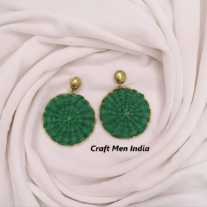 ต่างหูหมุดโลหะรูปทรงพัดสไตล์โบฮีเมียนต่างหูแฟชั่นลายเรขาคณิตสีมุก - Product Image 2