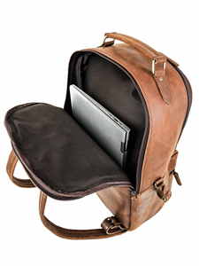 Mochila de Cuero Vacuno Vintage Retro para Viajes con Logotipo Personalizado, Mochila de Cuero Genuino para Hombre - Product Image 5