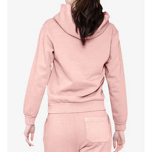 Sudadera con capucha personalizada para mujer Sudadera con capucha de gran tamaño Sudadera básica sólida Mangas largas raglán Sudadera con capucha de lana suelta - Product Image 3