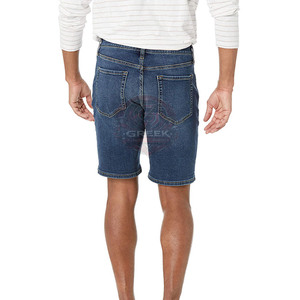 กางเกงยีนส์ขาสั้นผู้ชายดีไซน์ใหม่ล่าสุด สไตล์ลำลอง ทรงตรง เอวกลาง ระบายอากาศ แห้งเร็ว รับผลิตตามแบบ OEM ขนาดตามสั่ง ราคาถูก - Product Image 3