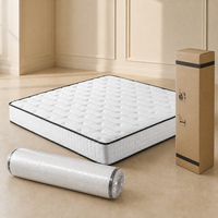 Matelas de luxe compressé sous vide avec surmatelas matelassé pour chambre d'hôtel, vente en gros