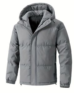Meilleure veste matelassée de haute qualité tenue quotidienne fermeture à glissière logo avant hiver solide dernière addition - Product Image 4