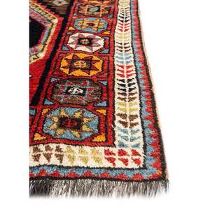 Alfombra de Lana Estilo Kilim Kiaan Azul, Tejida a Mano, Geométrica, para el Hogar, Sala de Estar, Pasillo, Rectangular, Decoración Tipo Rompecabezas, Paem-139 9x12 - Product Image 4