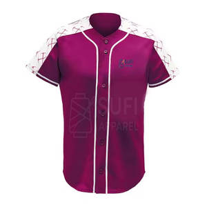 Nueva Llegada SUFI APPAREL Uniforme de Béisbol 100% Poliéster con Estampado por Transferencia Térmica Personalizable Cuello en V Unisex Plus - Product Image 2