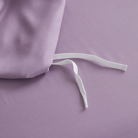 Housse de couette en bambou faite à la main, taille Queen, couleur unie, textile de maison bio, écologique, rafraîchissante, avec fermeture éclair discrète et coutures.