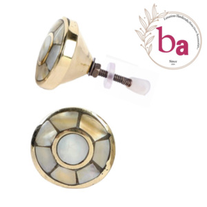 Style industriel nacre laiton céramique boutons tirer poignée artisanat pour porte tiroir armoire commode chambre armoire - Product Image 1