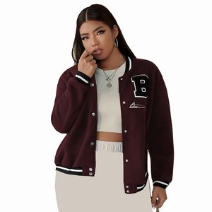 แจ็คเก็ตเบสบอลสำหรับผู้หญิง,มีหลายสีให้เลือกแจ็คเก็ตเบสบอลใส่สบาย - Product Image 3