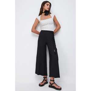 Pantalon en tricot à coupe décontractée avec détail de nœud - Product Image 2