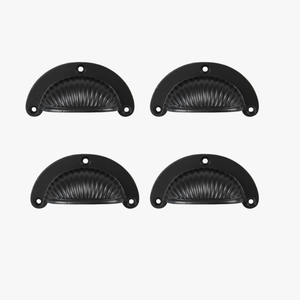 Minimalist Adjustable <b>Black</b> Iron Cup Drawer Handle Vintage <b>Cabinet</b> Hardware for Living Room Furniture - Product Image 1