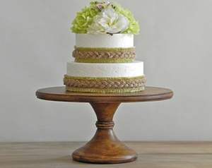 UTILISATION DU SUPPORT Haute Qualité Vente Chaude En Bois D'acacia Pied Haut Plateau Rond En Bois Gâteau Stand pour Servir Gâteaux et Fruits - Product Image 5