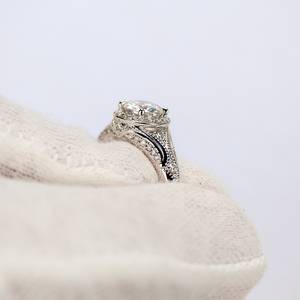 Anillo de diamante de corte redondo Vintage Art Deco, Plata de Ley 925, moissanita Original, elegante joyería fina, regalo para bodas y fiestas - Product Image 4