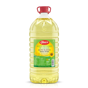 Aceite de Girasol Orgánico Refinado con Alto Contenido de Ácido Oleico, 5L, Botella de Plástico PET, Aceite para Cocinar y Freír, Grado A, para Uso en Restaurantes y Servicios de Catering - Product Image 1