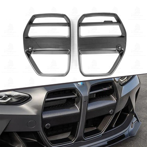 Grille avant en fibre de carbone sèche de style V pour pare-chocs avant BMW G80 G82 G83 2021+ - Product Image 1