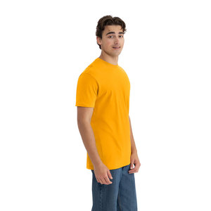 เสื้อยืดโพลีเอสเตอร์สีทองล้วน Next Level Apparel สำหรับผู้ชายและผู้หญิง พร้อมสกรีนลายได้ ทรงพอดีตัว คอกลม เนื้อผ้านุ่ม ทันสมัย - Product Image 3