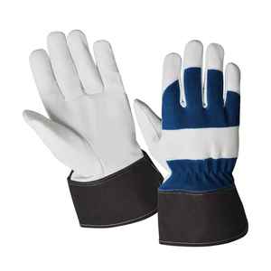 Recién llegado, guantes de trabajo de cuero de diseño personalizado, puño de seguridad de alta calidad, resistente al calor, duradero, transpirable - Product Image 4