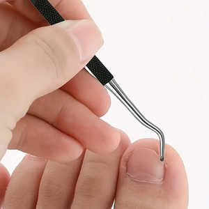 Ensemble professionnel de 5 coupe-ongles robustes pour ongles incarnés et épais, en acier inoxydable, lame concave, design incurvé, style moderne - Product Image 2