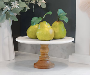 Elegante juego de soporte de pastel de madera de mármol Vintage elegantes pedestales de silicona para exhibición de pastel de boda presentaciones de comida herramientas de pastel - Product Image 1