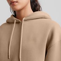 Sweat-shirt à capuche surdimensionné Vractive en coton mélangé 340G avec poche cachée pour téléphone, logo personnalisé OEM