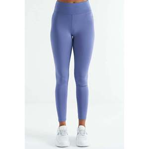 Leggings Femme Tommylife en Tissu Scuba à Taille Haute, Coupe Slim, avec Logo Violet Imprimé - 94627 - NOIR - Product Image 2
