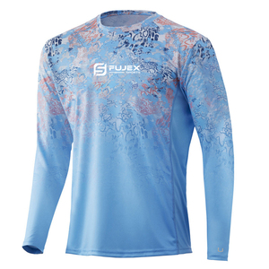 Personalizado de alta calidad de impresión por sublimación UPF50 + protección solar secado rápido transpirable pescado camisa de manga larga camisas de pesca - Product Image 5