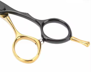 กรรไกรตัดผมสแตนเลสสีดำทองสีทองสำหรับผู้ชายผู้หญิง - Product Image 3