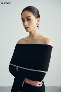 Robes de mode de luxe femmes LAYLA robe à épaules dénudées tissu écologique marque personnalisée blanc Vietnam en vrac en gros - Product Image 5