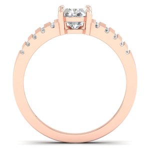 REYES Fabricante Venta Directa 925 Plata Esterlina GRA Certificado Moissanite Anillos de Compromiso en Oro de 14K Anillos de Promesa de Boda - Product Image 4