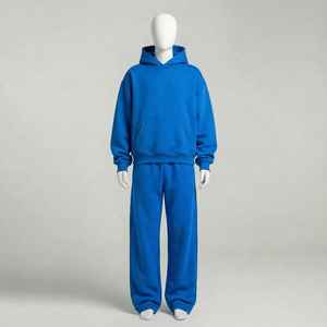 Conjuntos de Sudadera con Capucha y Pantalones Anchos Acampanados con Efecto Desgastado por el Sol y Lavado Ácido, Personalizados con Serigrafía, de Fabricantes de Chándales - Product Image 1