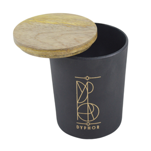 Pot de cire en verre Top Six Designer idéal pour la conception décorative à la maison avec un conteneur de cire de conception de finition de couleur fraîchement noire - Product Image 1