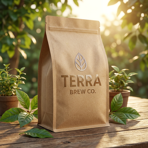 Bolsa <span class=keywords><strong>de</strong></span> Papel Kraft para <span class=keywords><strong>Café</strong></span>, con Fondo Plano, Ecológica, para Envasado <span class=keywords><strong>de</strong></span> Alimentos, con Cierre Hermético, para Granos Tostados, Impresión Digital para Pequeñas Cantidades - Product Image 1