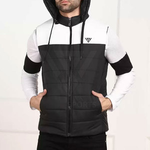 Nouveauté Veste bouffante sans manches personnalisée pour hommes, respirante, hiver, mode de rue avec col montant à bas prix - Product Image 4