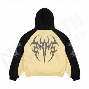 Sudadera con Capucha de Otoño Invierno, Estilo Urbano, Mezcla de Algodón, Tendencia Hip Hop, Sudadera Personalizada en Color Tejido - Product Image 2