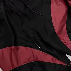 Chaqueta de verano de alta calidad para hombre, chaqueta de concha suave personalizada, chándal, conjunto corto cortavientos de bloque de Color para hombre - Product Image 5