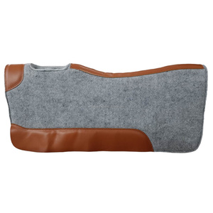 2024 Custom Made Western Equestrian Horse Saddle <b>Pads</b> Genuine Leather 3/4 Inch Light Gray Synthetic <b>Felt</b> <b>Pad</b> Hot Sale! - Product Image 1