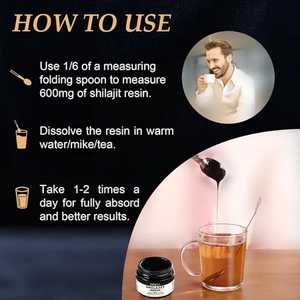 Pure Himalayan Organic <b>Shilajit</b> <b>Resin</b> Supplement Custom Herbal Extract with Fulvic Acid Trace Minerals - Product Image 2