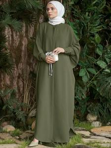 ชุดคลุมยาวสำหรับผู้หญิงเสื้อผ้ามุสลิมแบบดั้งเดิมสไตล์อาหรับตะวันออกกลางแฟชั่นเรียบง่าย - Product Image 6