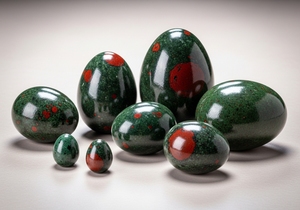 Oeuf de pierre de sang naturel en gros | Œufs en pierre d'agate de cristal de guérison polis à la main | Décoration d'énergie Reiki Chakra - Product Image 3