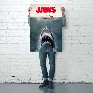 Modern Style Jaws Key Art-the Great White Shark <b>Poster</b> Black <b>Frame</b> for Wall Decor - Product Image 3