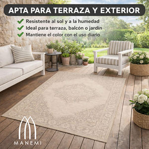 Tapis en polypropylène durable et léger, fabriqué à la machine, pour intérieur/extérieur, patio, balcon, salon, résistant aux taches, facile d'entretien - Product Image 5